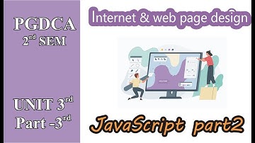 #7 PGDCA 2nd sem Internet & webpage Design unit 3 part 3
