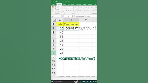 Convert inch into cm in Excel | Excel Tricks