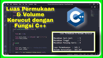 Menghitung Luas Permukaan dan Volume Kerucut dengan Fungsi C++