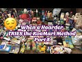 When a Hoarder TRIES the KonMari Method Part 8! Declutter Linen Closet w/ Dollar Tree Organization
