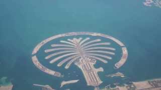 The Palm Jumeirah - Dubai Island UAE  2014 View from Plane