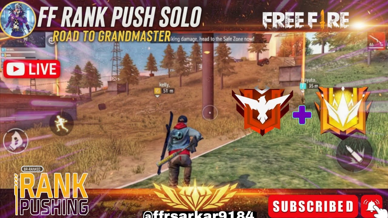 FF Rank Push LIVE 🔥 Road to Grandmaster Solo | Free Fire Mobile ...