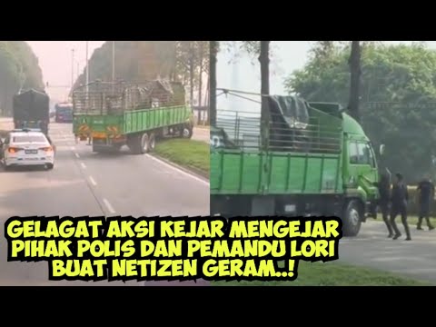 AKSI KEJAR MENGEJAR PEMANDU LORI DAN PDRM DI PASIR GUDANG RAIH PERHATIAN NETIZEN..!