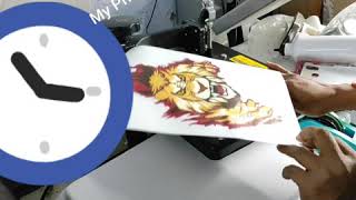 Sublimation Printing on Cotton Feel T-shirt with Heat press 5 in 1 Machine