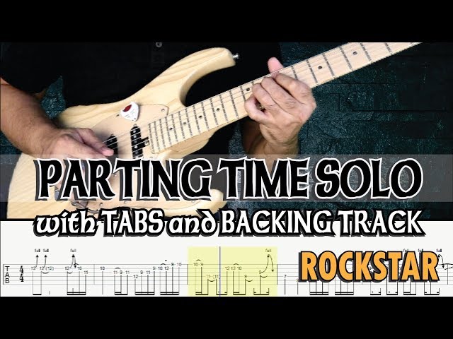 ROCKSTAR | PARTING TIME GUITAR SOLO with TABS and BACKING TRACK | ALVIN DE LEON (2019) class=