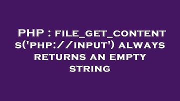 PHP : file_get_contents(