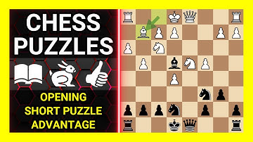 Chess Puzzles to Practice. Themes: Opening, Short puzzle, Advantage. Learn Chess