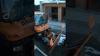 Schneepflug Abbau Unimog U400 6Zylinder