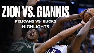 Zion Williamson and Giannis Battle In The Paint | Highlights