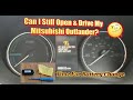 How to replace discharged battery in the key fob and can i still open  drive mitsubishi outlander
