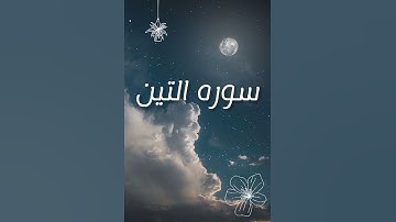 ||سورة التين🌹 ||🦋《الشيخ بدر المشاري 》🌼