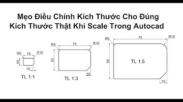 Mẹo điều chỉnh kích thước cho đúng kích thước thật khi Scale trong autocad, thủ thật autocad .