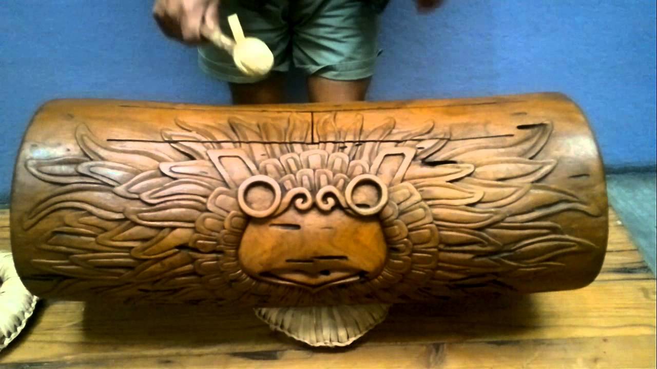 XXL Owl Teponaztli Drum - Sound of XXL Mexican Aztec Mesquite Wood  Teponaztli Drum - YouTube
