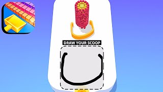 Draw Scoop ​- All Levels Gameplay Android,ios (Levels 2-4) screenshot 2