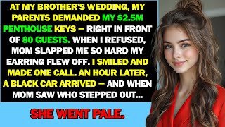 At My Brother’s Wedding, My Parents Demanded My Penthouse. I Refused—Mom Slapped Me. I Chose Revenge