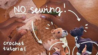 reject sewing, embrace crocheting: how to crochet legs to a body without sewing!