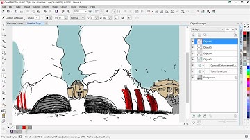 Corel PHOTO-PAINT X7 Coloring drawing illustration from Sketchbook with Stefan Lindblad