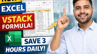 Excel VSTACK Formula Explained | Save 3 Hours Daily | Excel Tips & Tricks for Data Analyst Profile