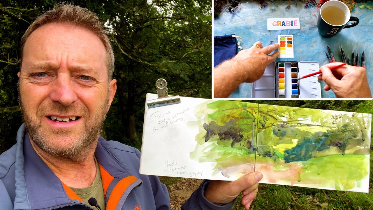 Watercolour sketching plein air with Grabie watercolors
