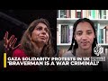 &#39;Braverman is a War Criminal!&#39;: Activist slams ex-UK minister&#39;s support for Israel amid Gaza war