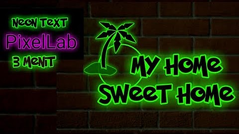 3 menit bikin Neon text. Dengan aplikasi PixelLab.