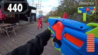 Nerf War | Amusement Park Battle 133(Nerf First Person Shooter)