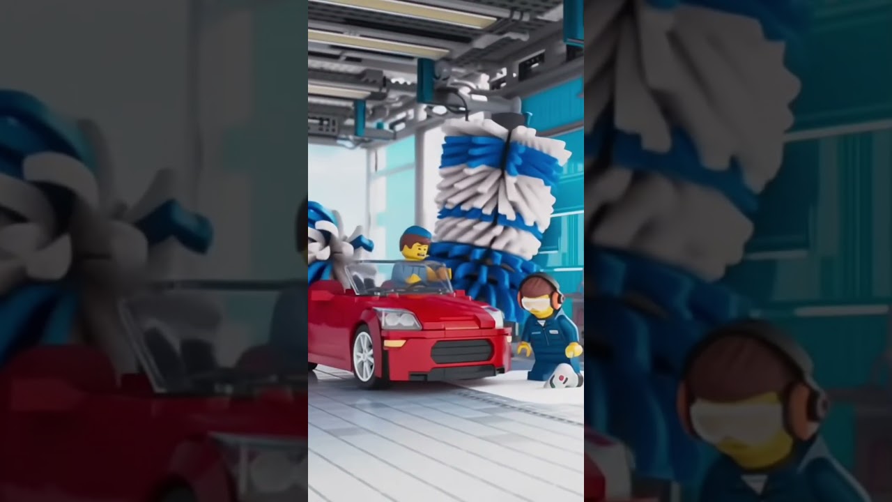 Автомойка LEGO пошла не по плану — забавные происшествия 😂 