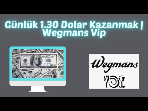 Günlük 1.30 Dolar Kazanmak | Wegmans Vip ile Para Kazan | İnternetten Para Kazanmak 2023