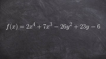 Find All the Zeros of a Polynomial To the Fourth Gegree