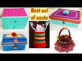 5 Waste material craft ideas#5 useful DIY from best out of waste#waste material reuse ideas