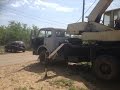 Old USSR crane truck, diesel engine / Старая техника - МАЗ Автокран