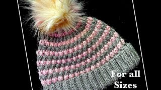 A Hat for Everyone: Crochet Beanie Hat Pattern with measurements and perfect for men and women!