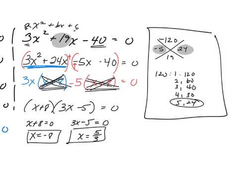 solving quadratics ac method youtube