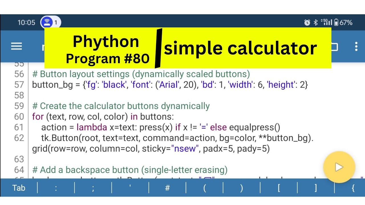 simple calculator using python - YouTube