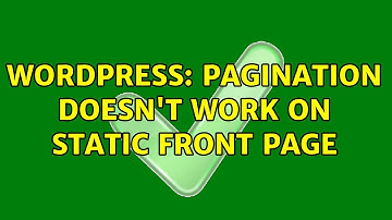 Wordpress: Pagination doesn