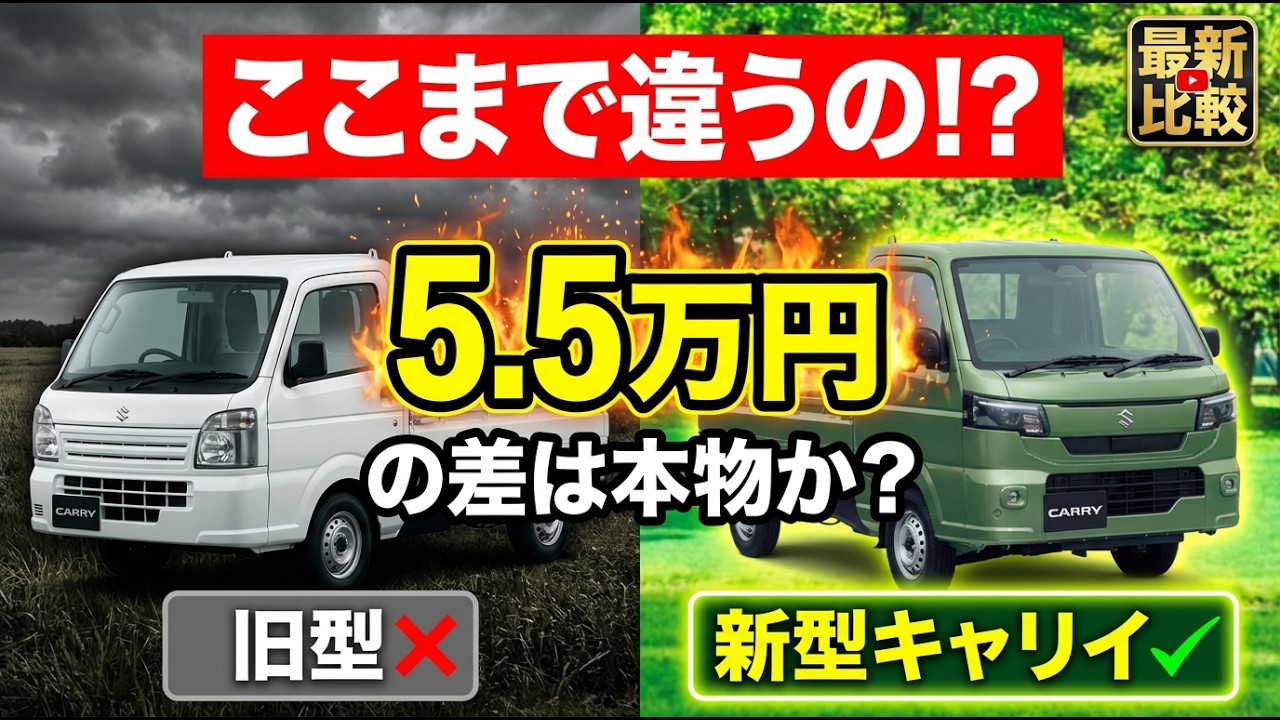 新型キャリイは5.5万円の価値ある？旧型と内装を比較して本気レビュー