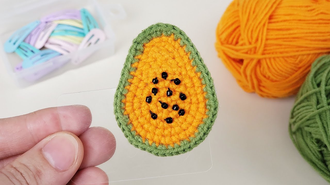 PAPAYA Hair Clip | Crochet Hair Accessories | SpringDay DIY