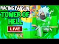 🔴ROBLOX LIVE TOWER OF HELL RACING FANS! THE HUNT FOR 14K?