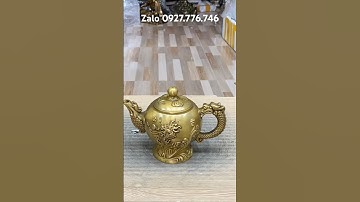 Bình trà rồng #đồđồngnguyễnnghi #phongthuy #đồđồngxưa #trendingshorts #đồcổ