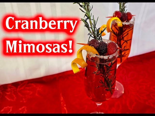 Set Up a Mimosa Bar for the Holidays + Sugared Cranberries Recipe