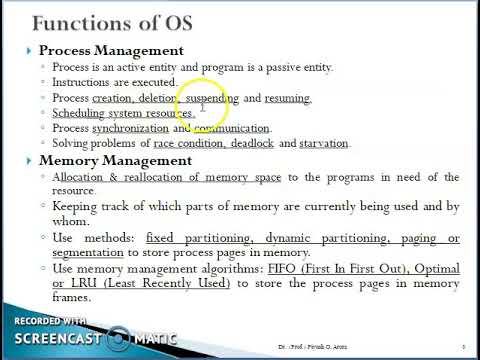 2 Introduction to OS Functions of OS Part 1 - YouTube