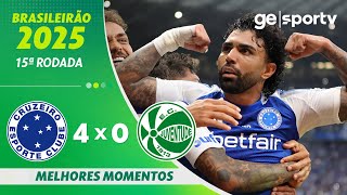 Thumbnail for CRUZEIRO 4 X 0 JUVENTUDE | MELHORES MOMENTOS | 15ª RODADA BRASILEIRÃO 2025 | sportv