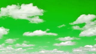 Moving Real Clouds Greenscreen Animation