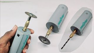 how to make mini DRILLING and CUTTING  machine using pvc pipe//rs 555 dc motor// use for projects