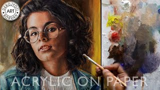 EASY TO FOLLOW Acrylic Portrait Painting Tutorial on Paper by Debojyoti Boruah