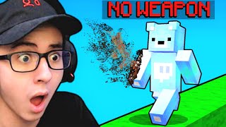 Minecraft Bedwars, But I Can't Use Weapons...