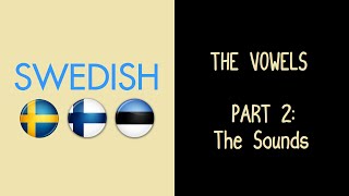 The Swedish Vowels, Part 2: The Sounds