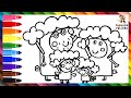 Dibuja y Colorea A Peppa Pig Y A Su Familia Con Disfraces De Broccoli 🐷🥦💗🌈 Dibujos Para Niños