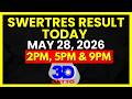 SWERTRES Result Today 2PM 5PM 9PM May 28, 2026 [3D Lotto Result Today]