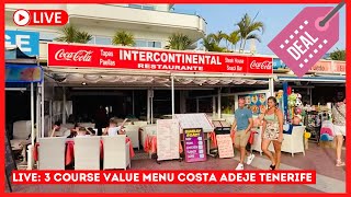 LIVE: BARGAIN Beachfront Value Restaurant Costa Adeje Tenerife ☀ La Pinta Beach Puerto Colon!